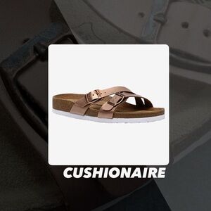 NWOT Cushionaire Liza Cork Footbed Sandals
